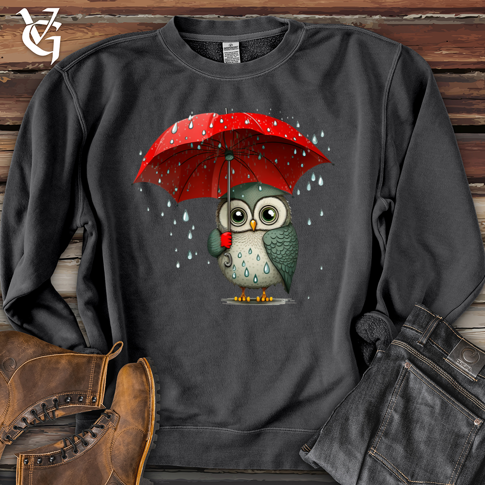 Owl In The Rain Pigment-Dyed Crewneck