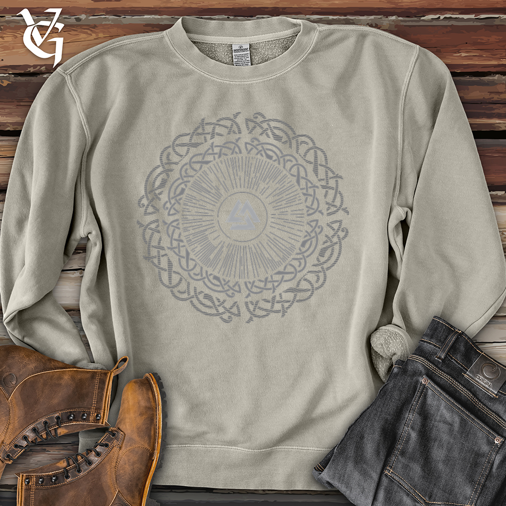 Ancient Round Celtic Pigment-Dyed Crewneck