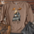 Coffee Drinking Moose Pigment-Dyed Crewneck