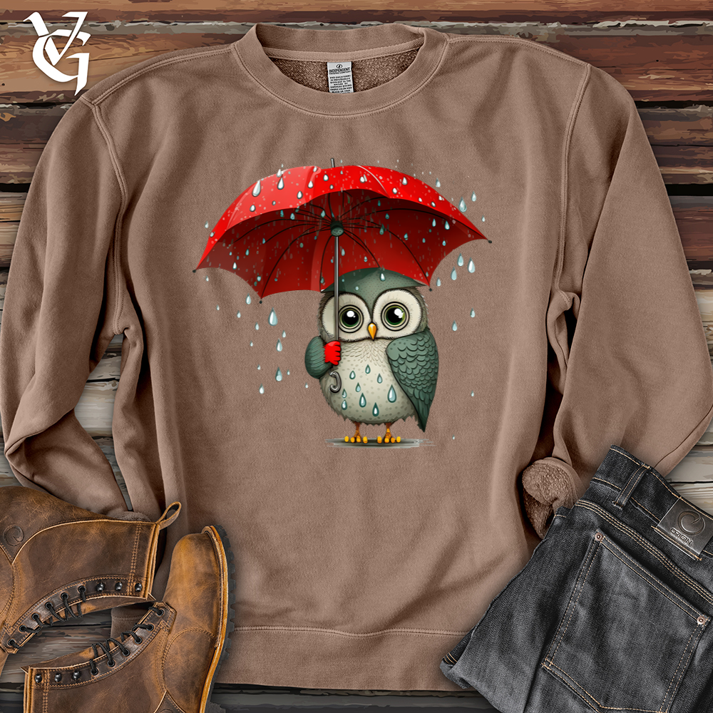 Owl In The Rain Pigment-Dyed Crewneck