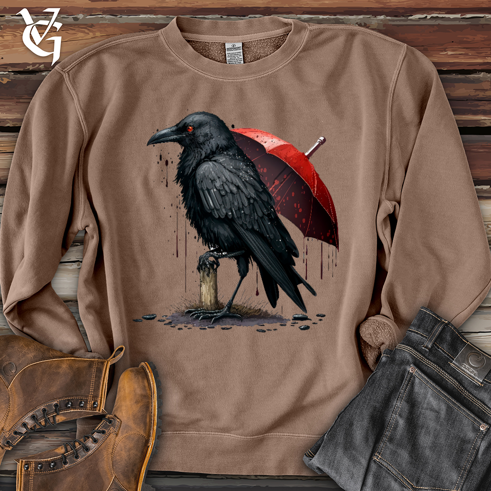 Raven in the Rain Banjo Bison Pigment-Dyed Crewneck