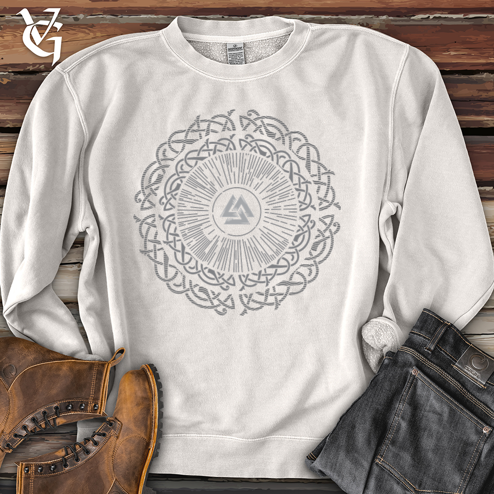 Ancient Round Celtic Pigment-Dyed Crewneck