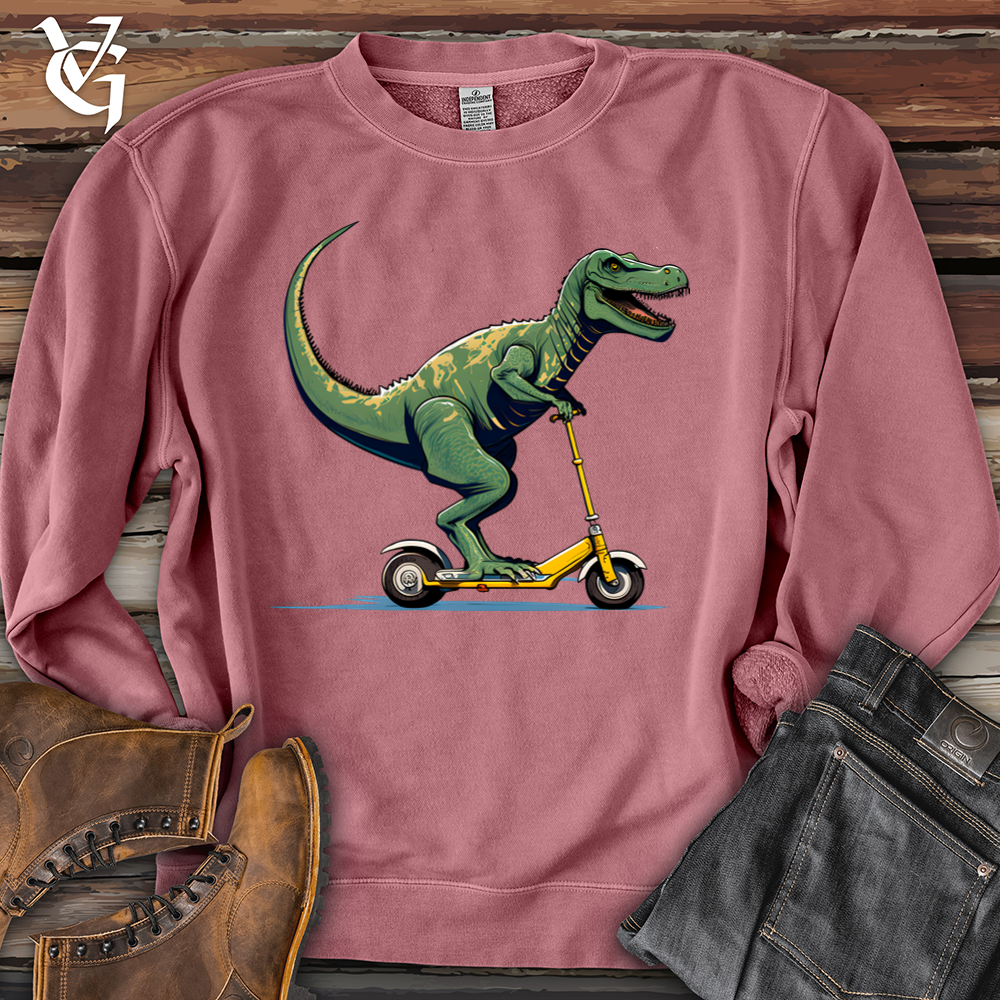Dino Scoot Banjo Bison Pigment-Dyed Crewneck