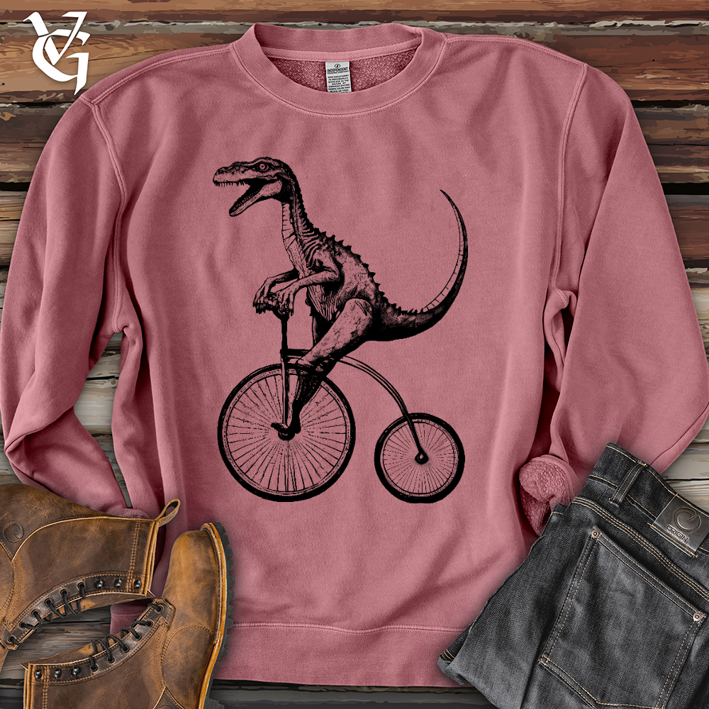Dinosaur Cyclist Pigment-Dyed Crewneck