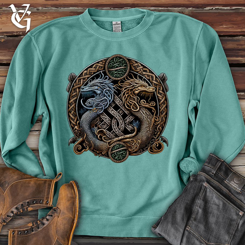 Two Dragons Pigment-Dyed Crewneck