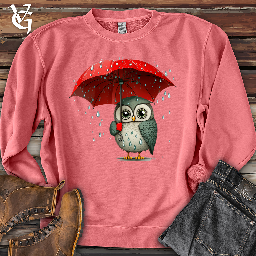 Owl In The Rain Pigment-Dyed Crewneck