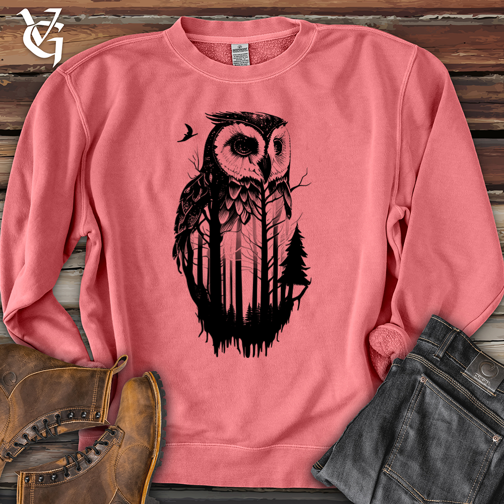 Owl Soul Banjo Bison Pigment-Dyed Crewneck