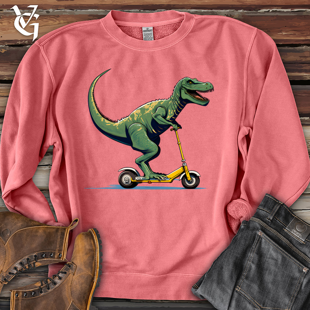 Dino Scoot Banjo Bison Pigment-Dyed Crewneck