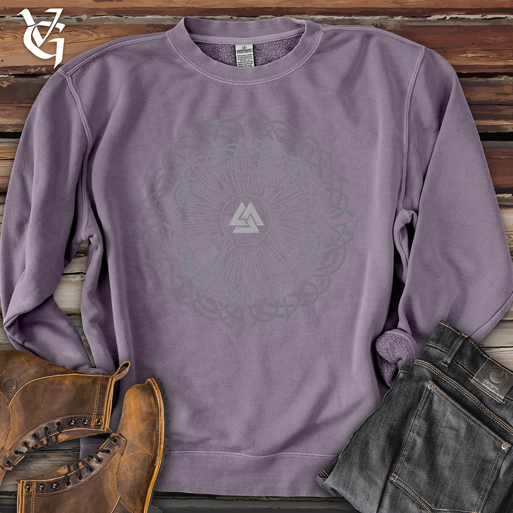 Ancient Round Celtic Pigment-Dyed Crewneck
