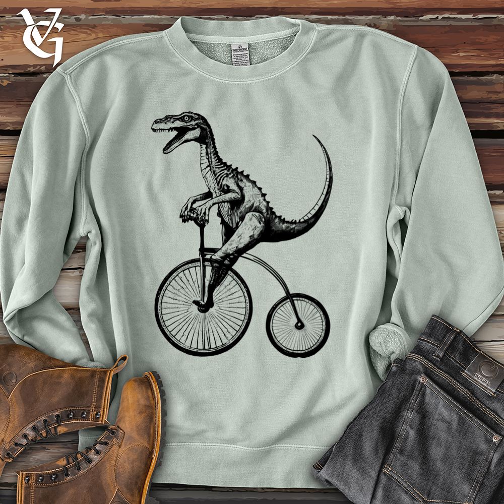 Dinosaur Cyclist Pigment-Dyed Crewneck