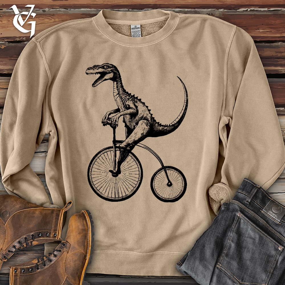 Dinosaur Cyclist Pigment-Dyed Crewneck