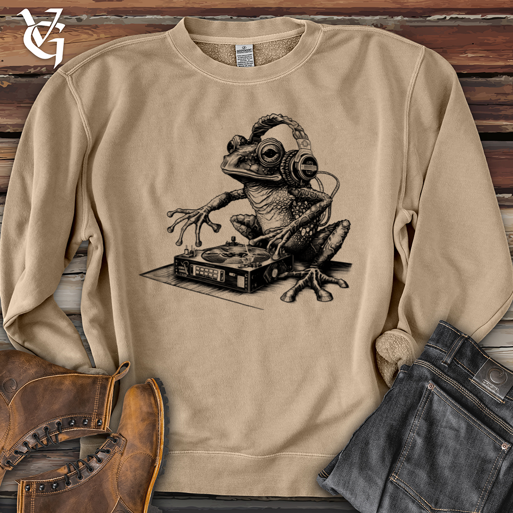 Dj Frog Banjo Bison Pigment-Dyed Crewneck