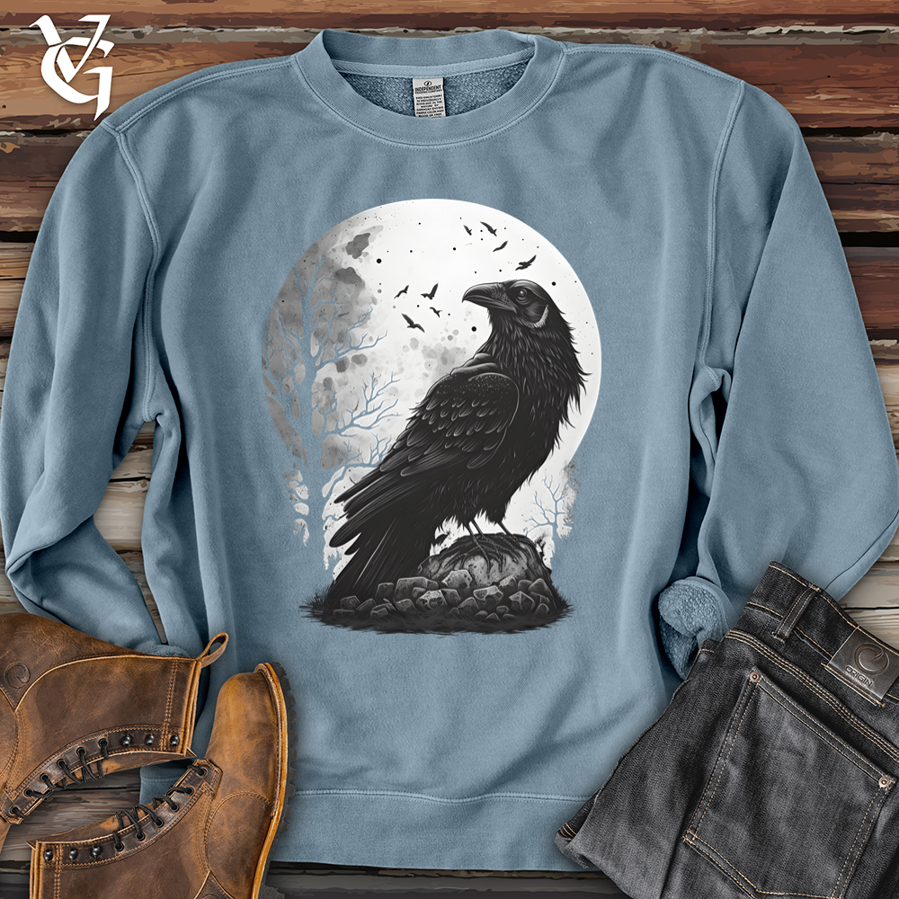 Midnight Raven Perch Pigment-Dyed Crewneck