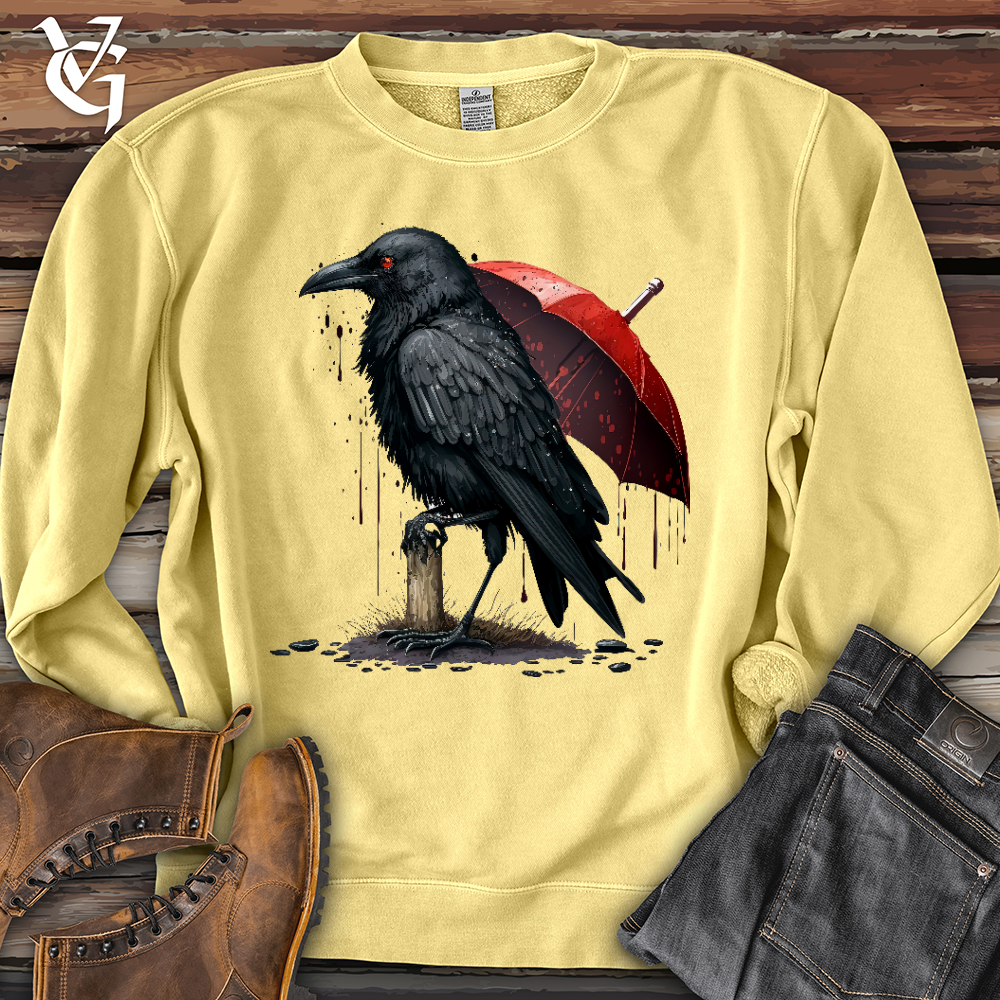 Raven in the Rain Banjo Bison Pigment-Dyed Crewneck