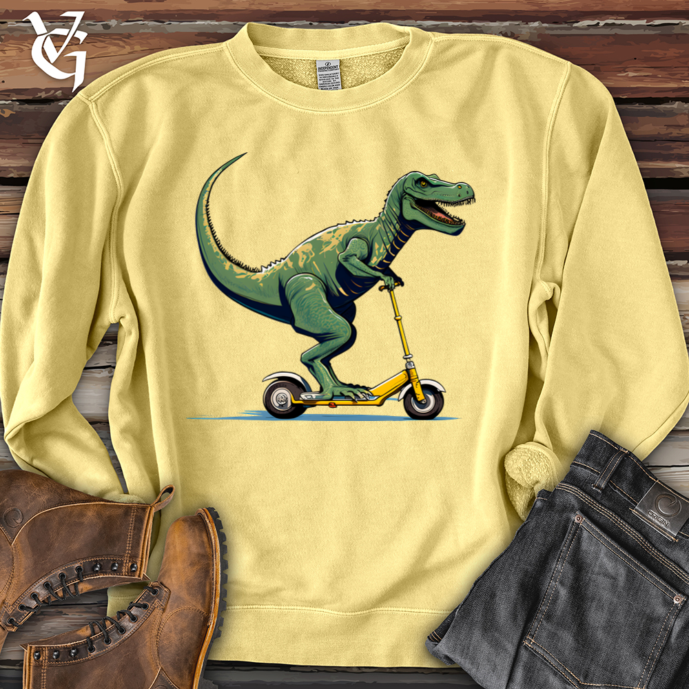 Dino Scoot Banjo Bison Pigment-Dyed Crewneck