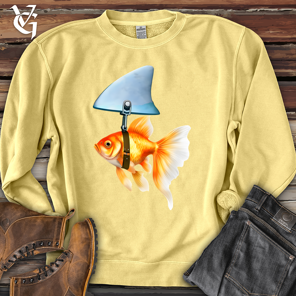 Goldfish Shark Fin Banjo Bison Pigment-Dyed Crewneck