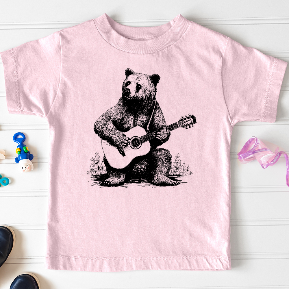 Bear Guitarist Toddler Tee