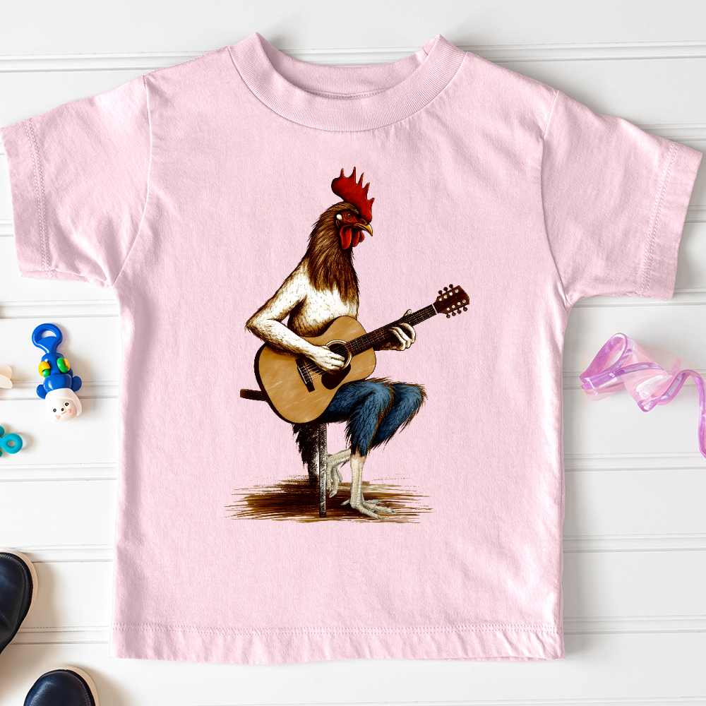 Chicken Guitarist Toddler Tee