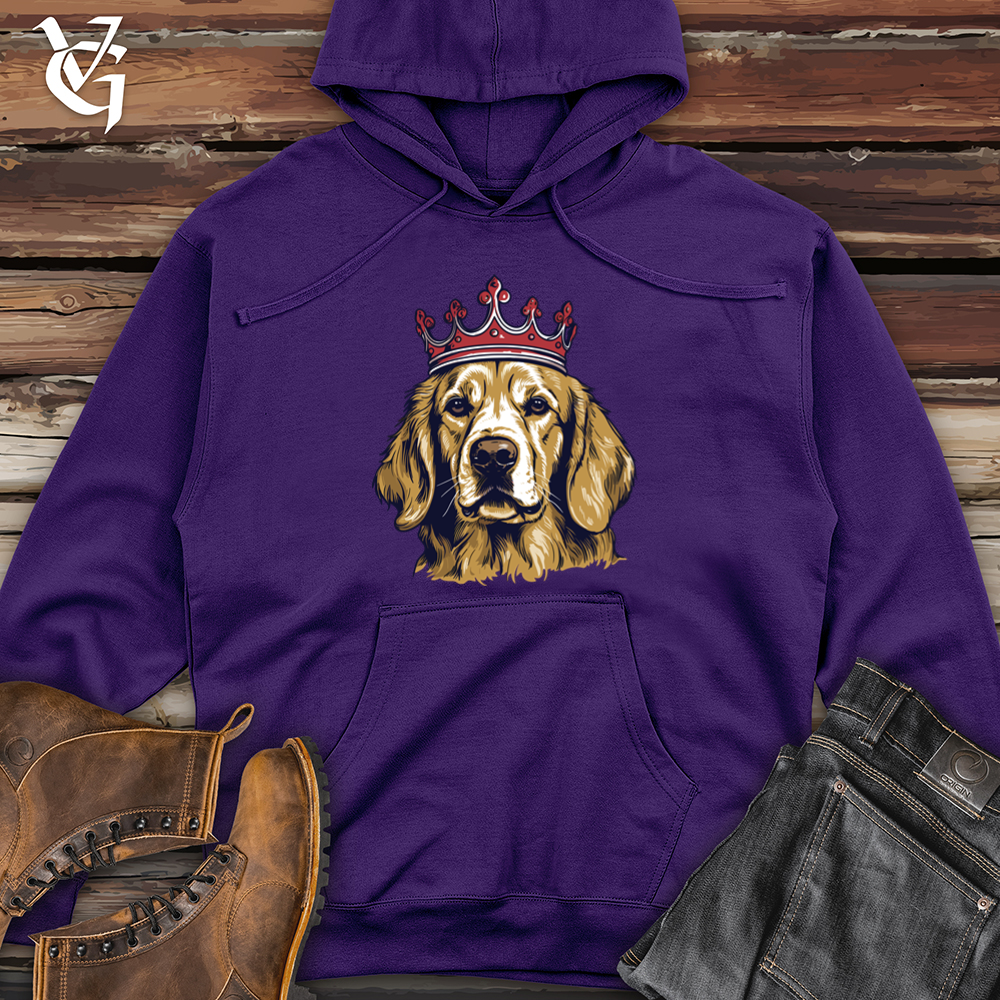 Crowned Golden Retriever Majesty Midweight Hooded Sweatshirt