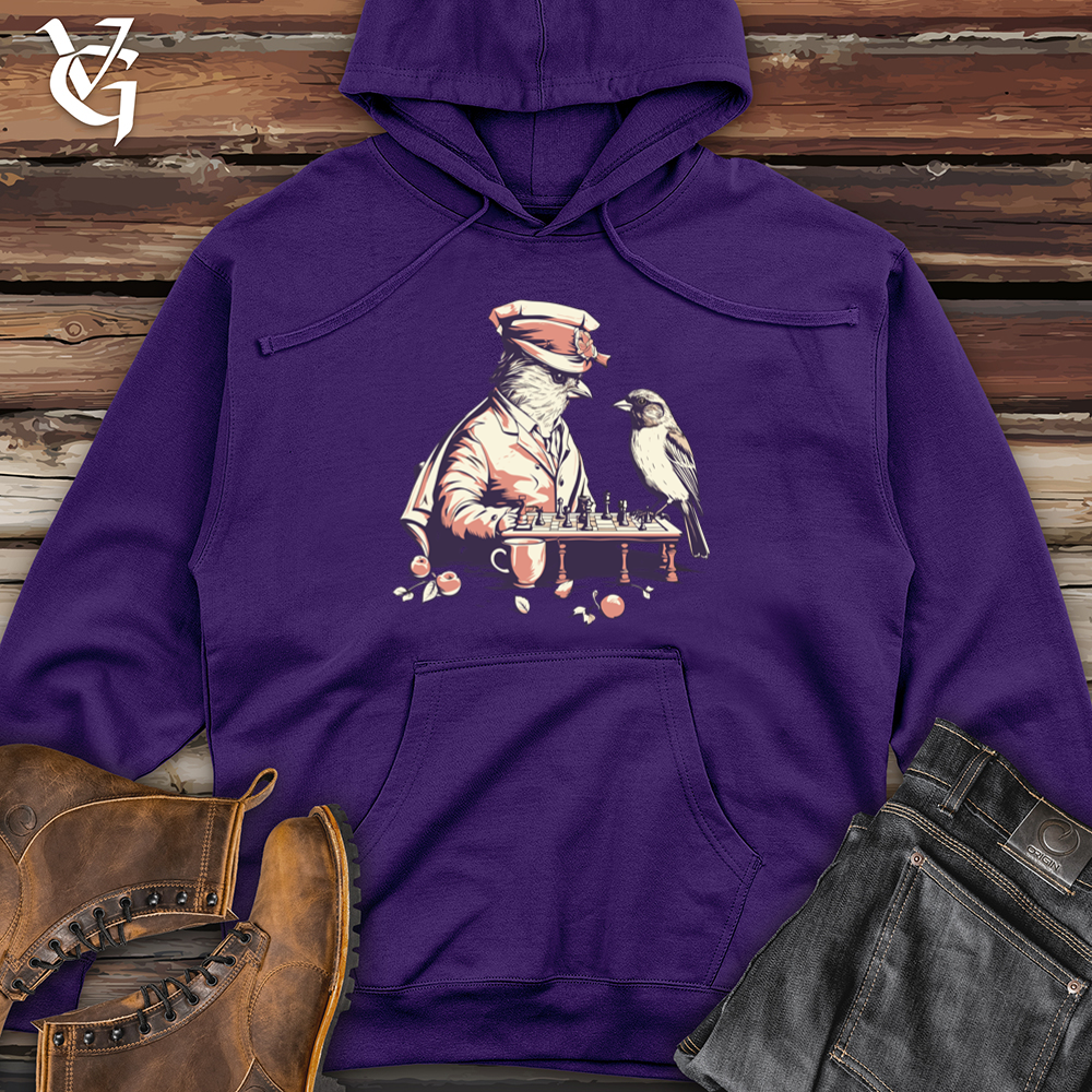 Finch Feathered Chess Match Midweight Hooded Sweatshirt