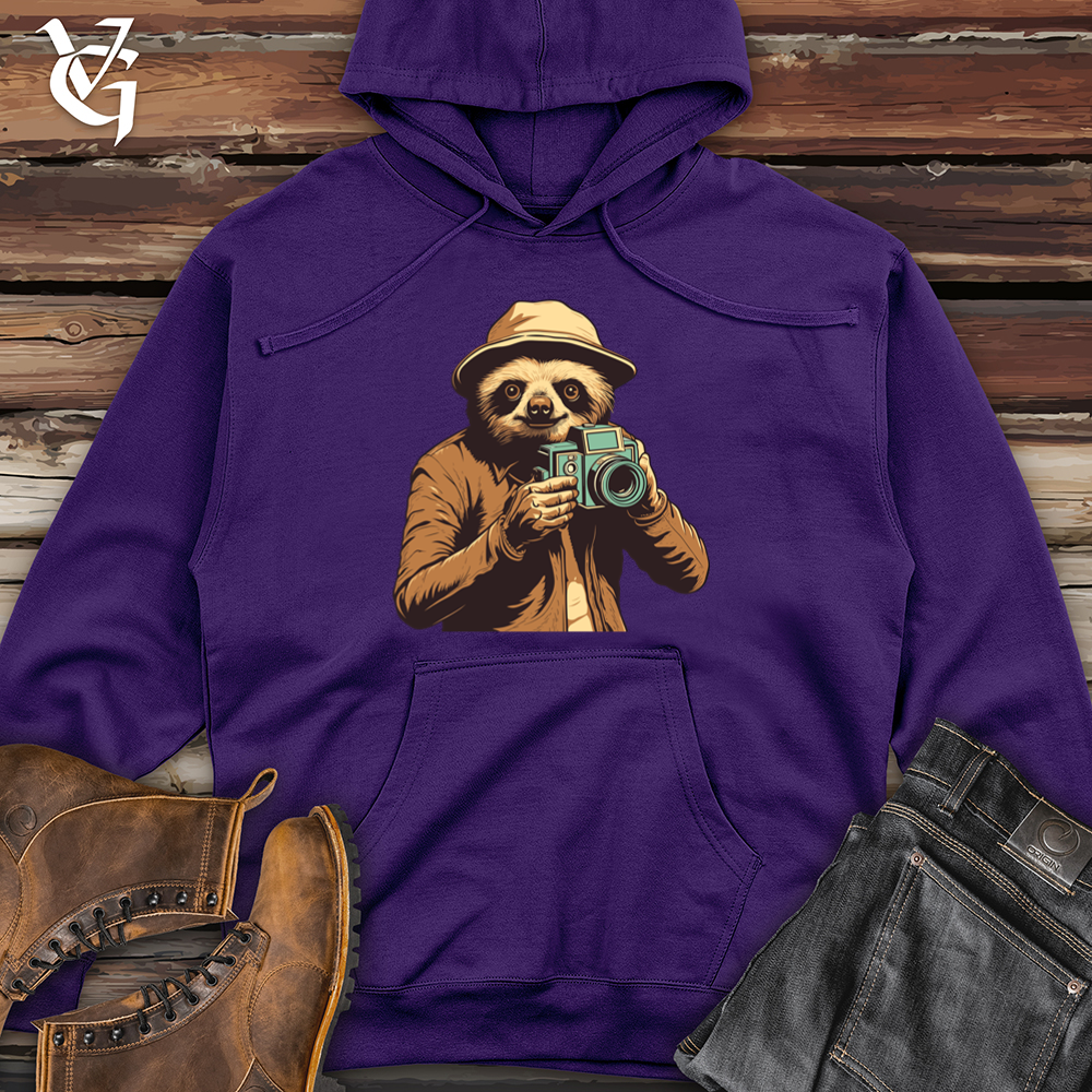 Sloth Shutterbug Snapshot Midweight Hooded Sweatshirt