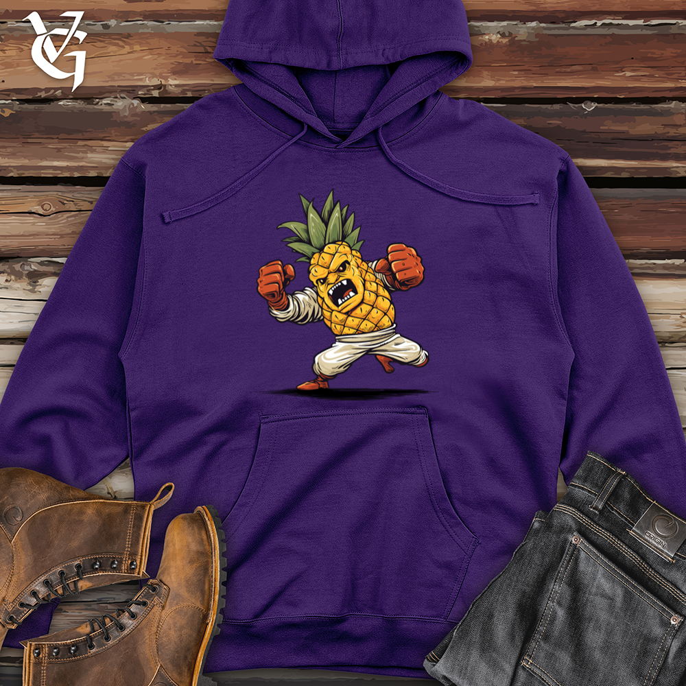 Retro Fighter Pineapple Midweight Hooded Sweatshirt