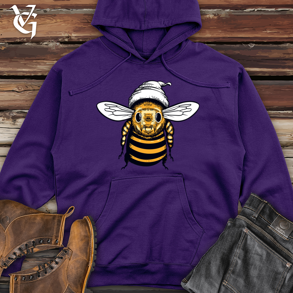 Bee in a Beanie Midweight Hooded Sweatshirt