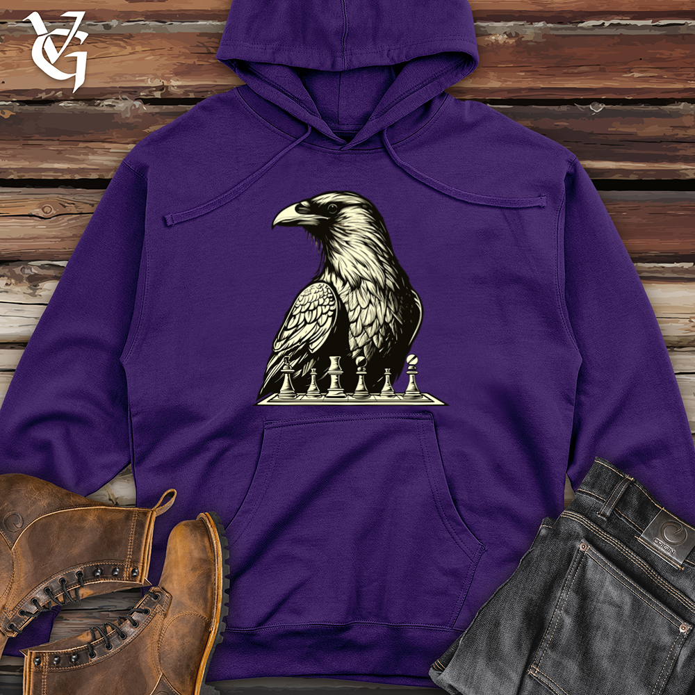 Chess Concentration Raven Midweight Hooded Sweatshirt