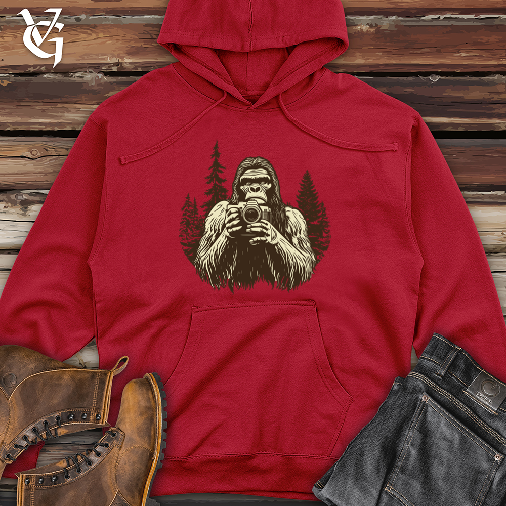 Sasquatch Capturing Snapshots Midweight Hooded Sweatshirt