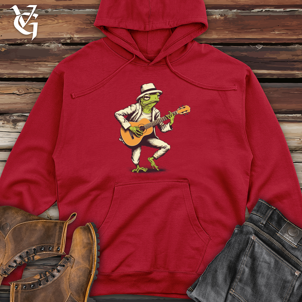 Strutting Strings Frog Midweight Hooded Sweatshirt