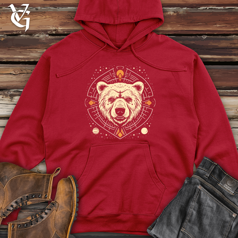 Cosmic Cycling Bear Journey Midweight Hooded Sweatshirt