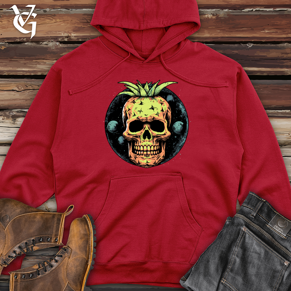 Lunar Pineapple Skull Midweight Hooded Sweatshirt