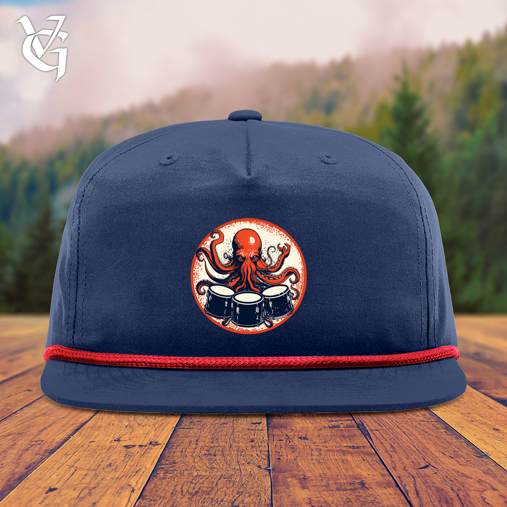 Octopus Playing Drums Snapback Cap