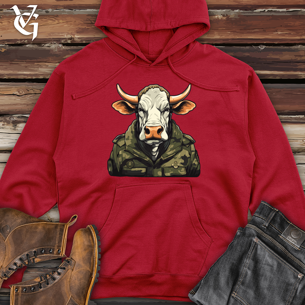 Cow Camo Army Combat Brigade Midweight Hooded Sweatshirt