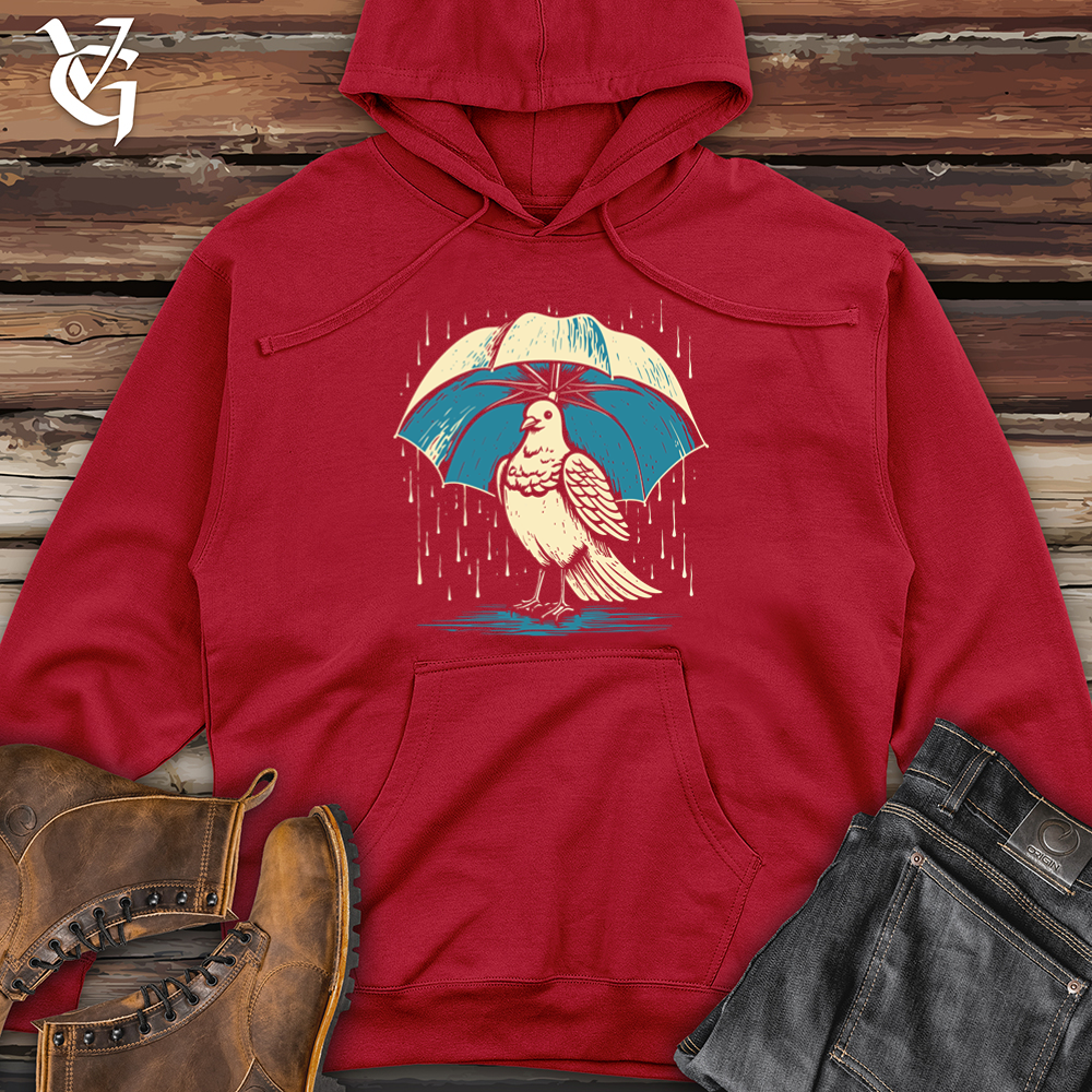 Dove In The Rain Midweight Hooded Sweatshirt