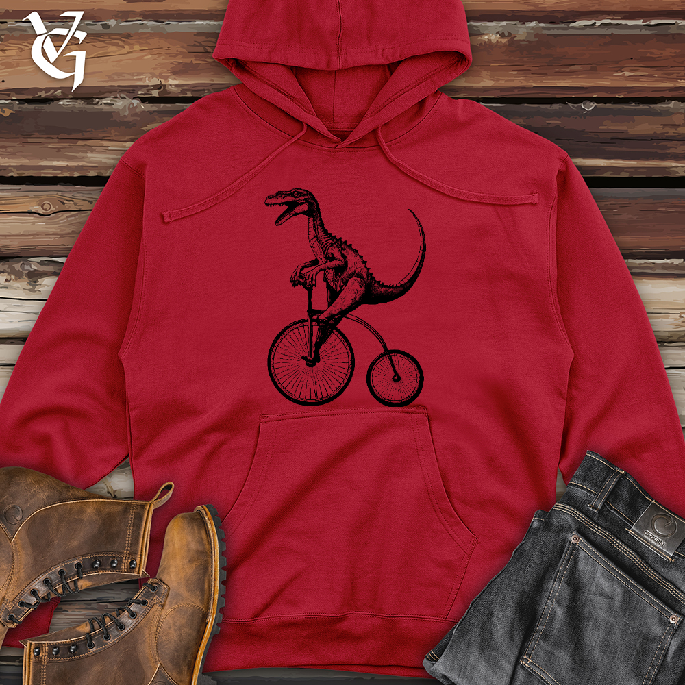 Dinosaur Cyclist Midweight Hooded Sweatshirt