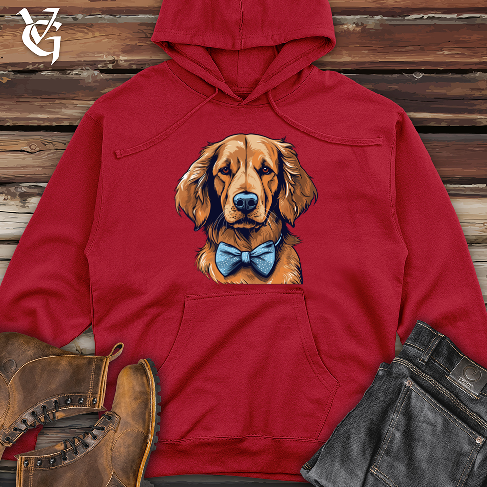 Bowtie Elegance Golden Retriever Midweight Hooded Sweatshirt