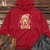 Retro Snowflake Beanie Golden Retriever Midweight Hooded Sweatshirt