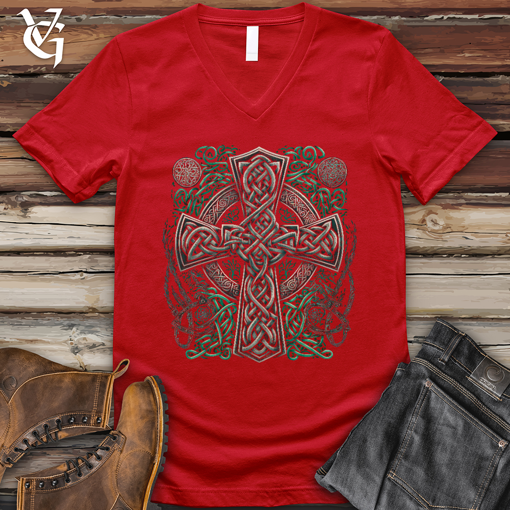 Celtic Crosses V- Neck Tee