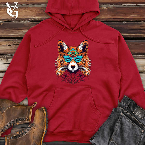 Vintage Hippy Fox 01 Hoodie Groovy and Comfy Viking Goods Company