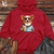 Retro Pawprint Corgi Midweight Hooded Sweatshirt