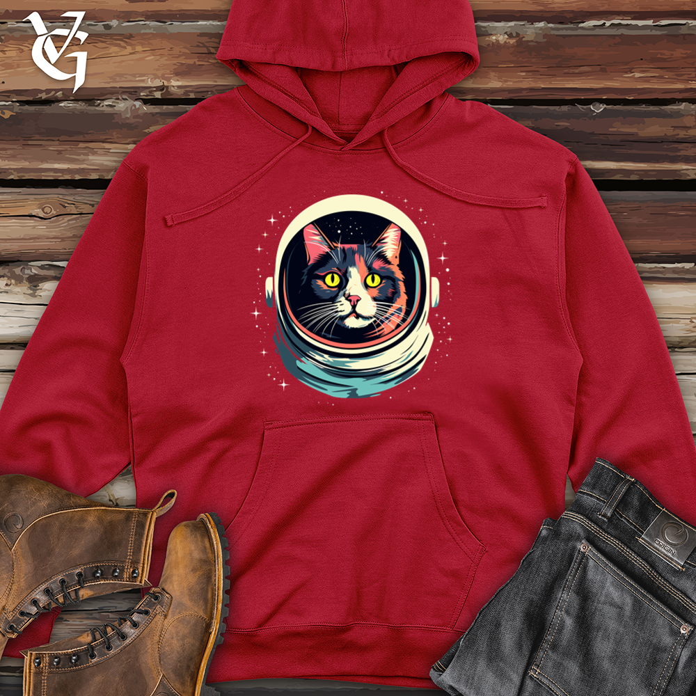 Space Explorer Feline Midweight Hooded Sweatshirt