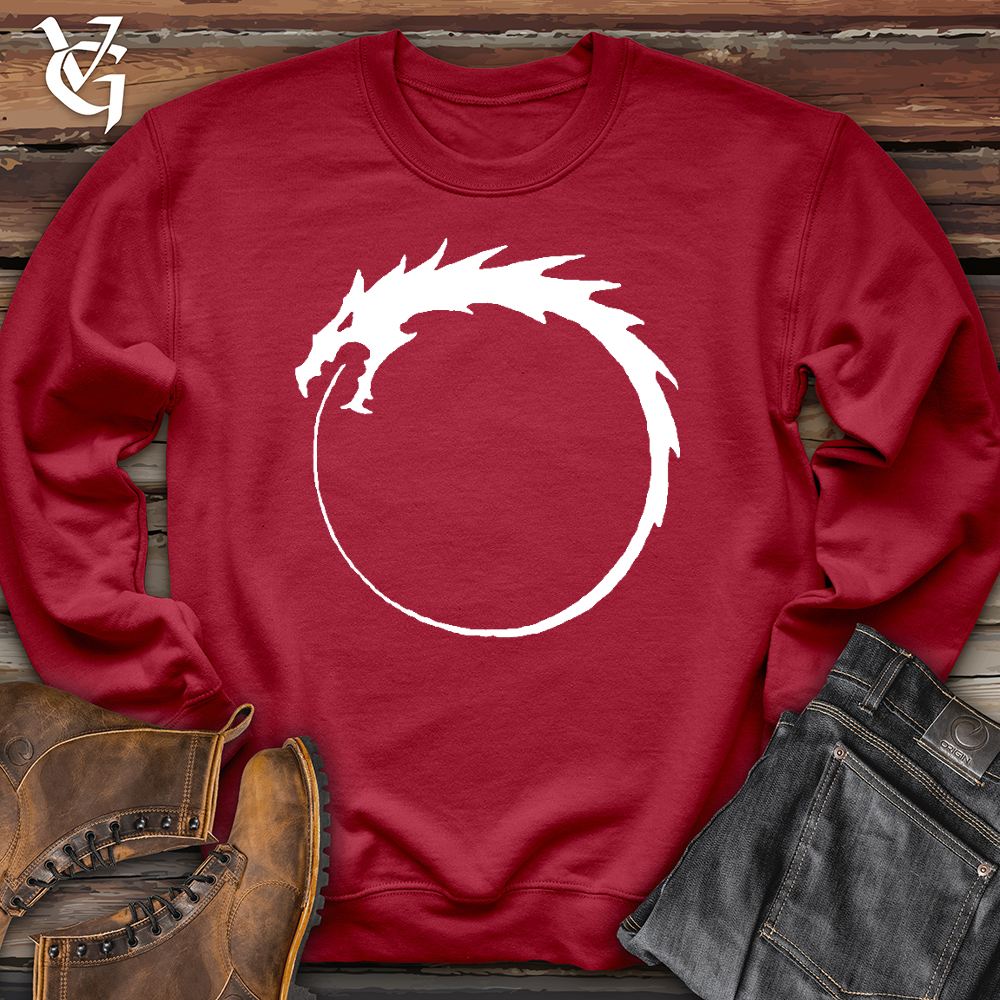 Dragon Circle White Crewneck