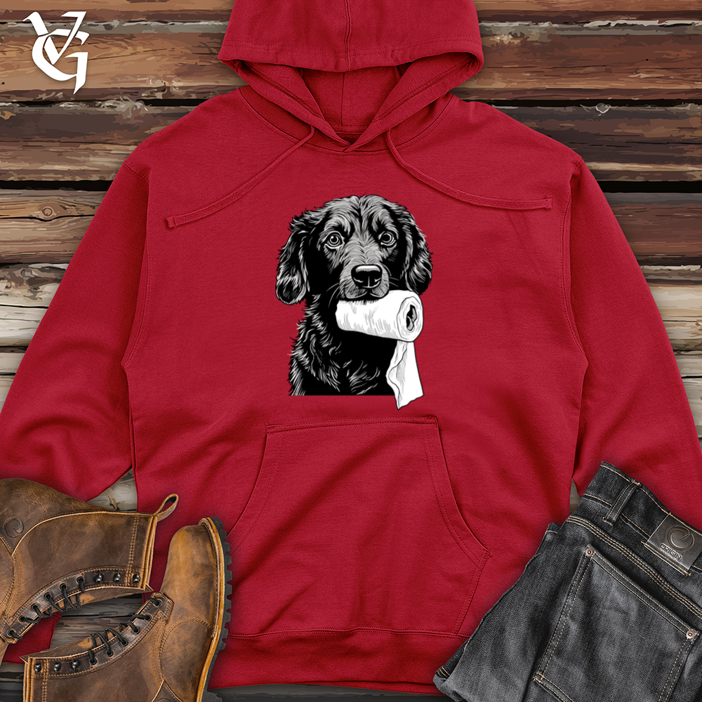 Toilet Paper Teeter Black Shepherd Midweight Hooded Sweatshirt