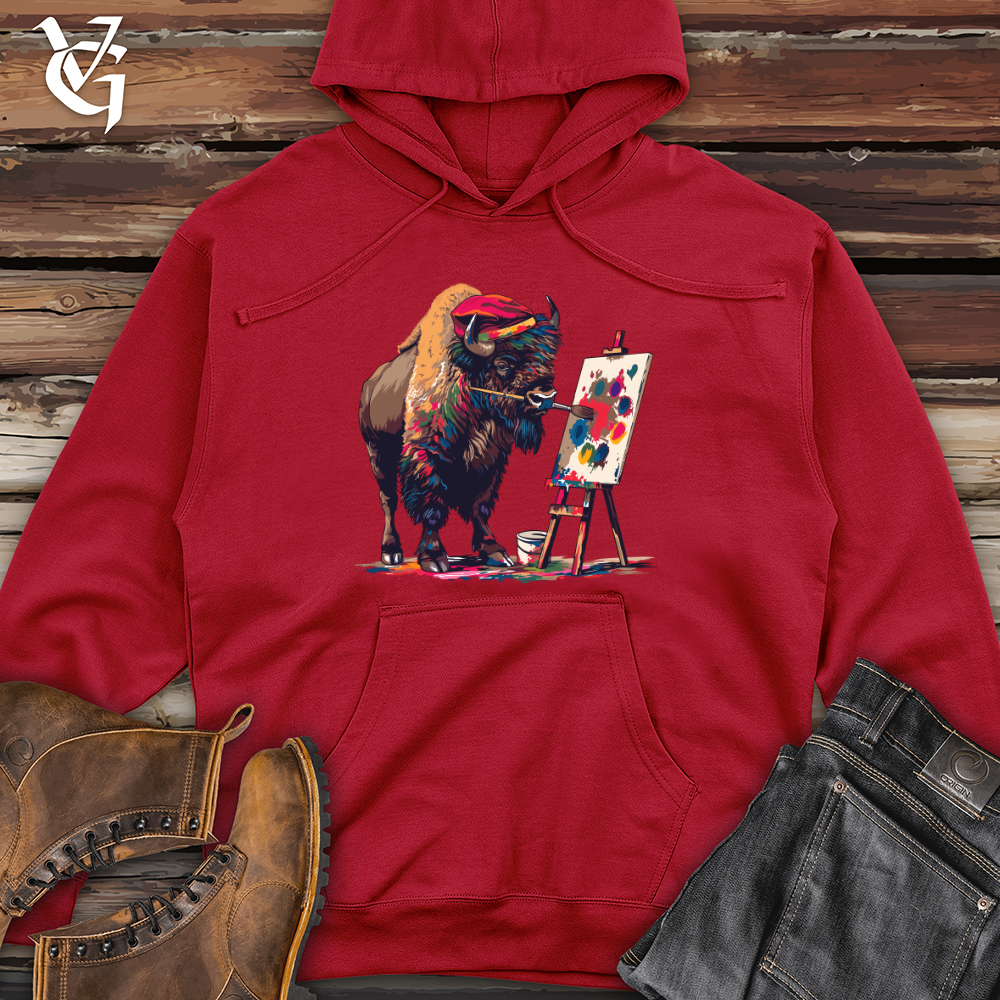 Bison Artist Splatter Midweight Hooded Sweatshirt