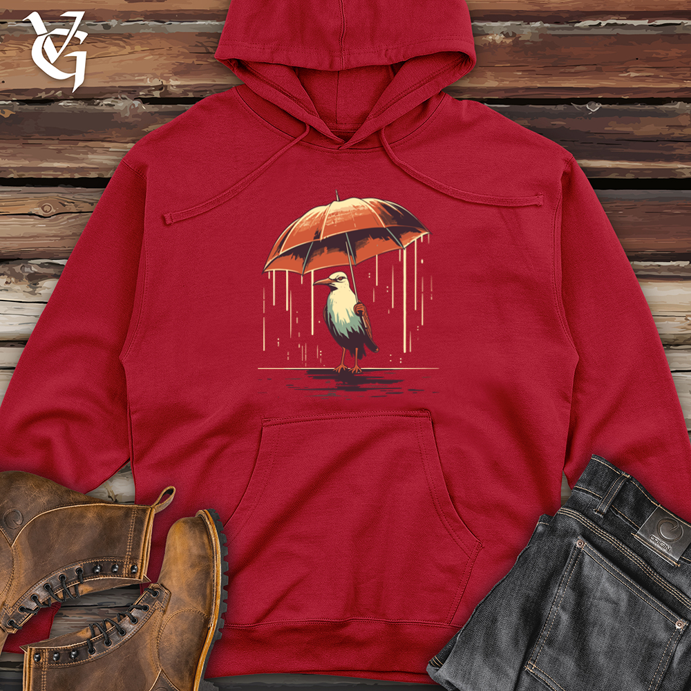 Seagull Coastal Shower Umbrella Haven Midweight Hooded Sweatshirt