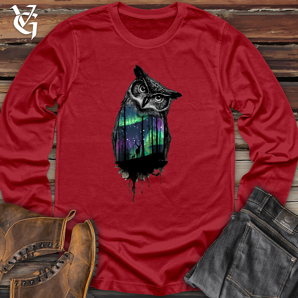 Northern Lights Owl Long Sleeve