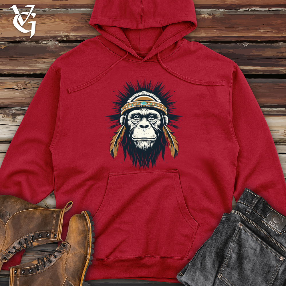 Retro Eskimo Monkey 01 Midweight Hooded Sweatshirt