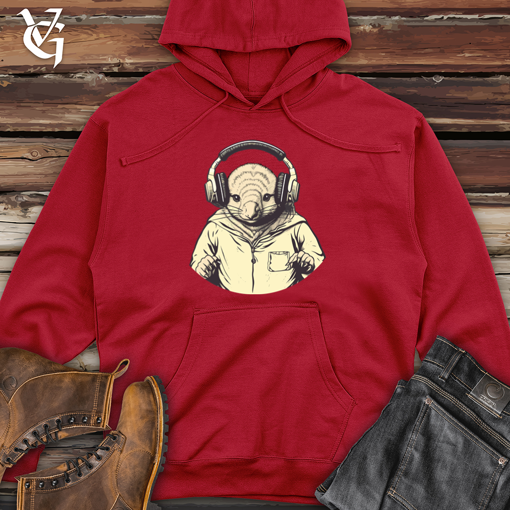 Armadillo Headphone Beat Vibes Midweight Hooded Sweatshirt