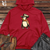 Retro Cowboy Penguin 01 Midweight Hooded Sweatshirt